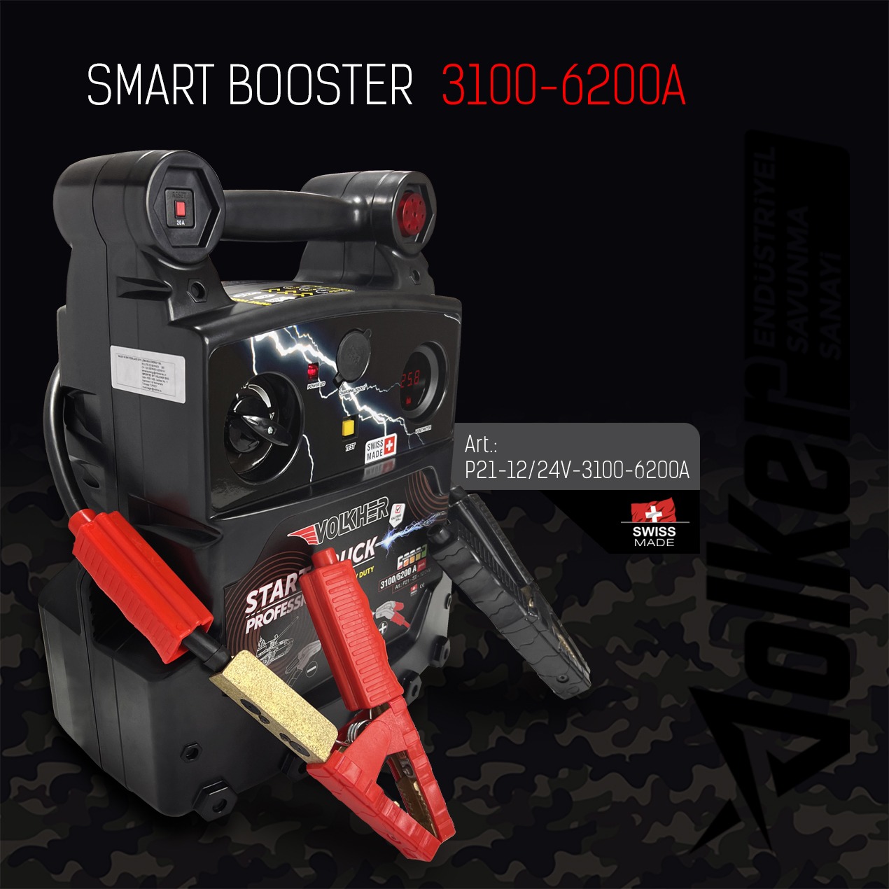 Akü Takviye Cihazı P21-X 12/24V 3100-6200A Tekerleksiz
