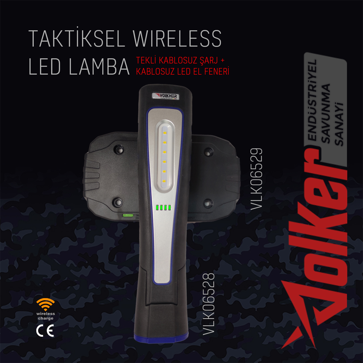 Wireless LED Lamba Set — Tekli Şarj + X-LUX Hand Light