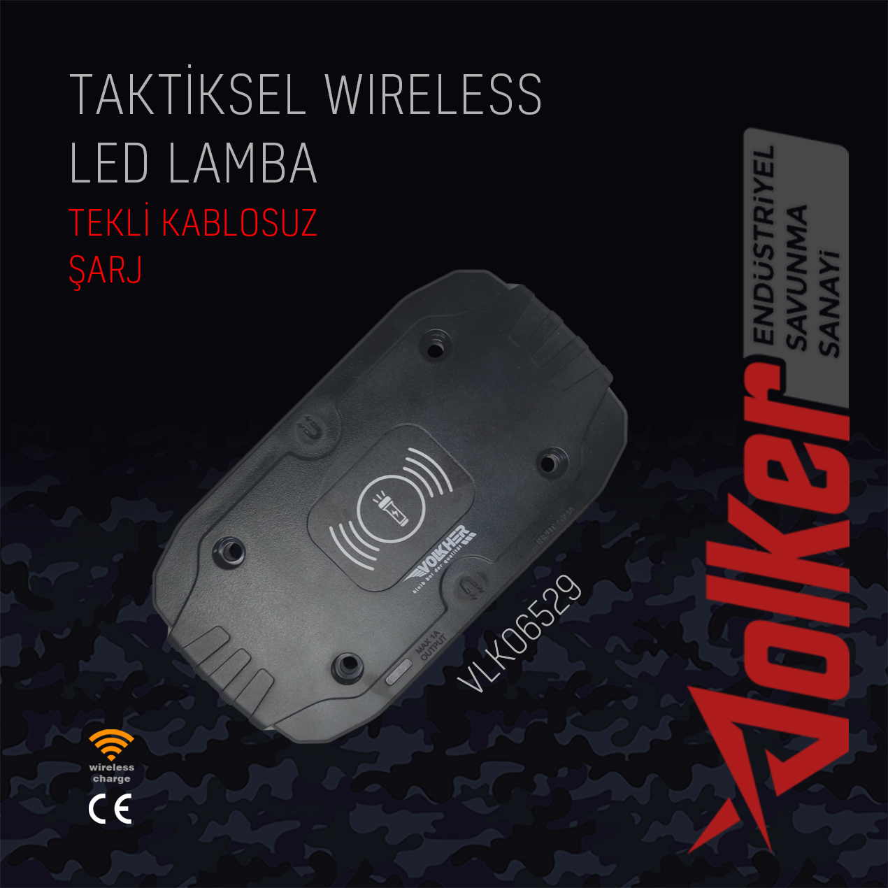 Tekli Kablosuz Şarj Pedi VLK6529 — Wireless Single Pad